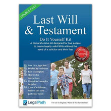 LegalPath Last Will and Testament Kit 2025-26 UK | Double Pack for Two People | Simple to Complete | Comprehensive Guide & Examples | 4 Will