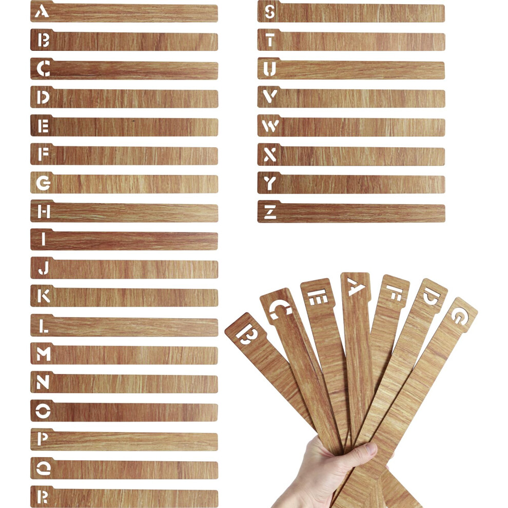 26 Pcs Vinyl Record Dividers Wooden Record Dividers A-Z Record Organizer Tabs LPs Separators Rectangular Dividers Vertical Record Holder Organizer-image-OPC-PHPV6KX-NEW