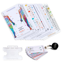 YardCard Set of 12 Essential Lanyard Cards (ID Card Size) with Holder & Retractable Reel for Nurses, Nursing Students, Doctors, Paramedics, Medical