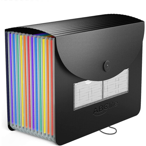 ABC life Expanding File Folder, 12 Pockets A4 Accordion File Organiser ...