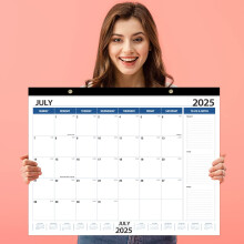 Large Wall Calendar 2025-2026 & Desk Planner 21.96 x 16.96 Inches, July 2025 ? December 2026 for Home Office Planning (White & Blue)