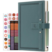2025 Diary A5 Page a Day Full Year Planner, Diary 2025 from Jan 2025 to Dec 2025, Daily Monthly Planner with Calendar, Pen, Pen Holder, Month Tabs,