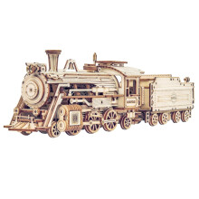 ROKR Locomotive Wooden Model kit For Adult - Locomotive Model Building Kits - Christmas Birthday Gifts For Teens and Adults (Prime Steam Express)