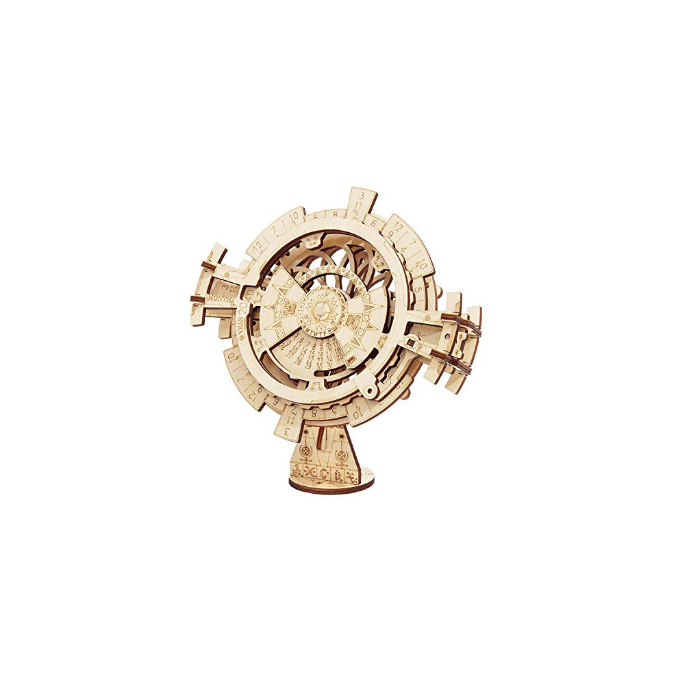 ROKR Perpetual Calendar 3D Wooden Puzzles/Mechanical Models/Propelled Model Mechanical Model Construction Kits For Teens and Adults-image-OPC-PHPV8H5-NEW