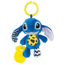 Clementoni Baby Disney Stitch Soft Rattle - Early Years Sensory Learning Toy, Stroller Pendant - New Born Gift for 3 Months+, Crinkle Squeaky Infant