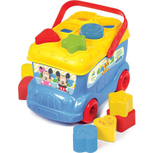 Clementoni Mickey and Friends Shape Sorter Bus, Color May Vary