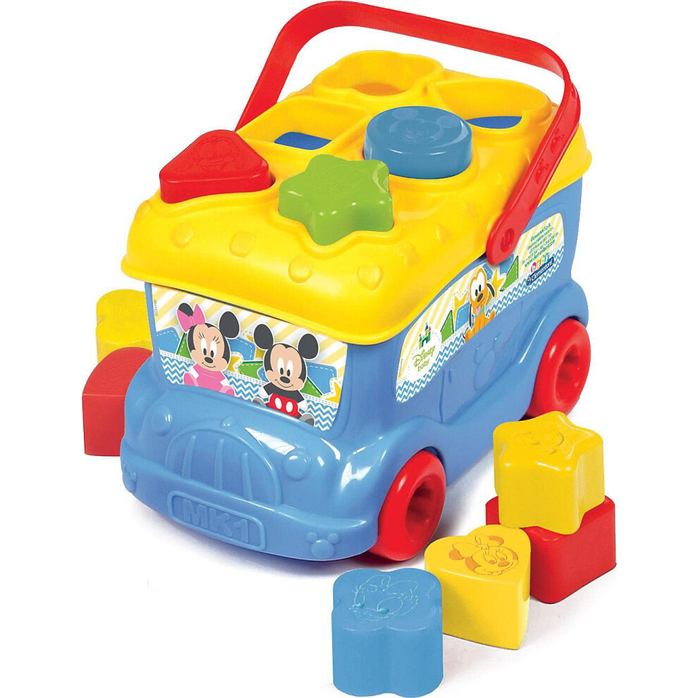 Clementoni Mickey And Friends Shape Sorter Bus, Color May Vary