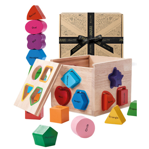 Jaques of London Wooden Shape Sorter for 1 Year Old | Montessori Wooden ...