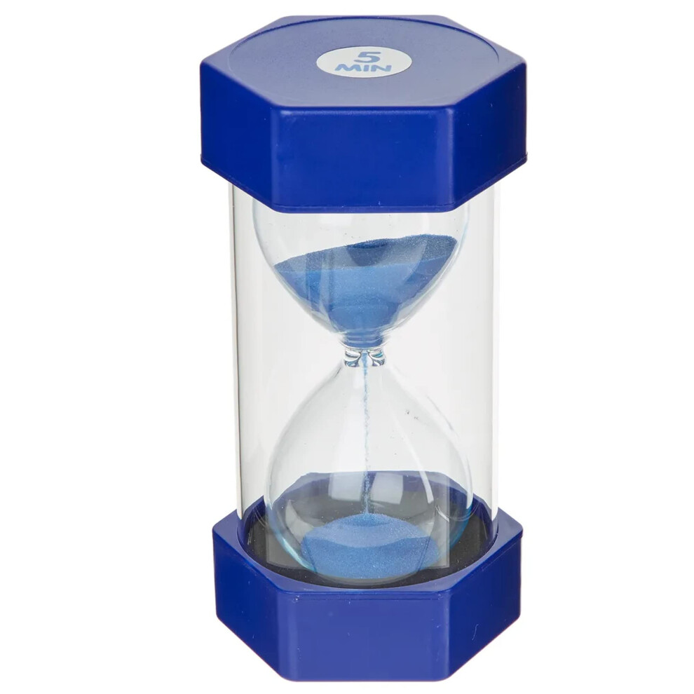 Jumbo Sand Timer for Kids- Colorful and Attractive-Easy to Operate- Visual Tool for Kids- Learning Tool (5 Mins - Blue)-image-OPC-PHPV9R6-NEW