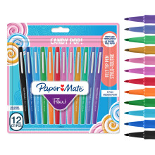 Paper Mate Flair Felt Tip Pens | Medium Point (0.7 mm) Marker Pens | Assorted Candy Pop Colouring Pens | For Kids & Adult Colouring, Journalling &
