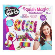 Shimmer n Sparkle Squish Magic Bubble Bands Loom band making kit, friendship bracelets crafting toy Rubber bands set