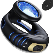 Dual Ring Vibrator with Remote Control Silicone Cock Rings Extremely with 10 Vibrations, Longer & Stronger Erections Vibrator