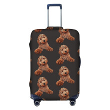 (Cavapoo Labradoodle Goldendoodle Poodle Mix _4525) Travel Luggage Cover for Suitcases Bag Protector Washable Baggage Case- Fits 18-32 Inch