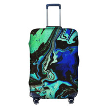 (Gas Planet - Neon 1_2828) Travel Luggage Cover for Suitcases Bag Protector Washable Baggage Case- Fits 18-32 Inch