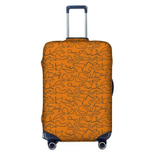 (Formula One Circuits Outline - Papaya Spark Orange_8666) Travel Luggage Cover for Suitcases Bag Protector Washable Baggage Case- Fits 18-32 Inch