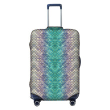 (Pretty Mermaid Scales 38_7644) Travel Luggage Cover for Suitcases Bag Protector Washable Baggage Case- Fits 18-32 Inch