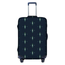 (Kayaking (Turquoise And Green Marbled)_15627) Travel Luggage Cover for Suitcases Bag Protector Washable Baggage Case- Fits 18-32 Inch