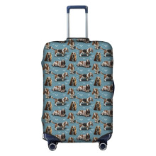 (The Basset Hound_5679) Travel Luggage Cover for Suitcases Bag Protector Washable Baggage Case- Fits 18-32 Inch
