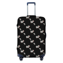 (Strawberry Cow Pet Pattern_7952) Travel Luggage Cover for Suitcases Bag Protector Washable Baggage Case- Fits 18-32 Inch