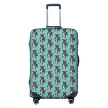 (Smiling Pitbull_14383) Travel Luggage Cover for Suitcases Bag Protector Washable Baggage Case- Fits 18-32 Inch