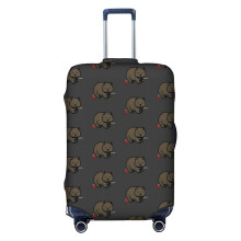 (Wombat Poo_4497) Travel Luggage Cover for Suitcases Bag Protector Washable Baggage Case- Fits 18-32 Inch