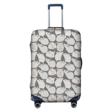 (White Mice_9137) Travel Luggage Cover for Suitcases Bag Protector Washable Baggage Case- Fits 18-32 Inch