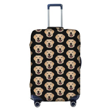 (Tucker The Yellow Lab _8189) Travel Luggage Cover for Suitcases Bag Protector Washable Baggage Case- Fits 18-32 Inch