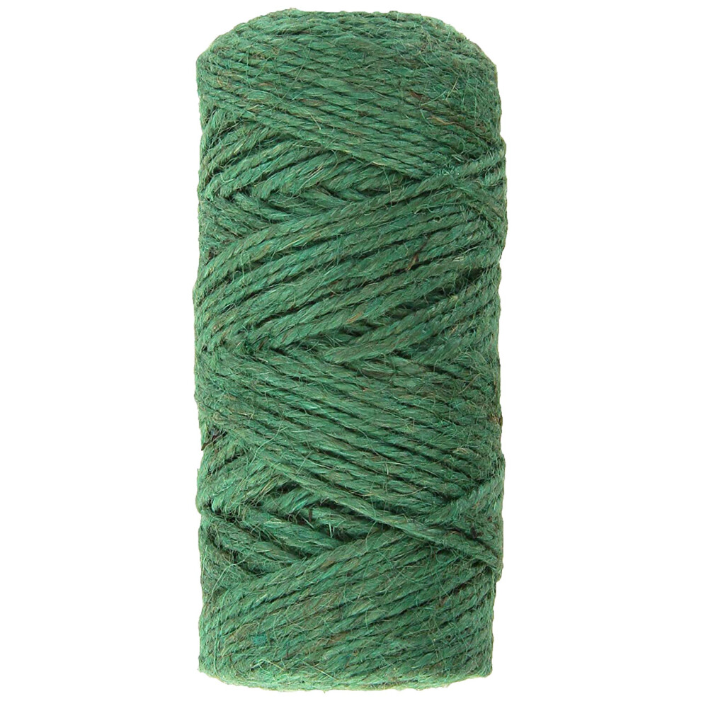 (1 Roll) Garden Mile  Heavy Duty Green Thick Garden Twine Natural Jute String Rope Plant Ties For Indoor Plants Outdoor Packaging Rope Craft String