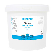 Hexeal Pure Value Epsom Salt 5kg – 5kg Bucket of Food Grade Magnesium Sulphate