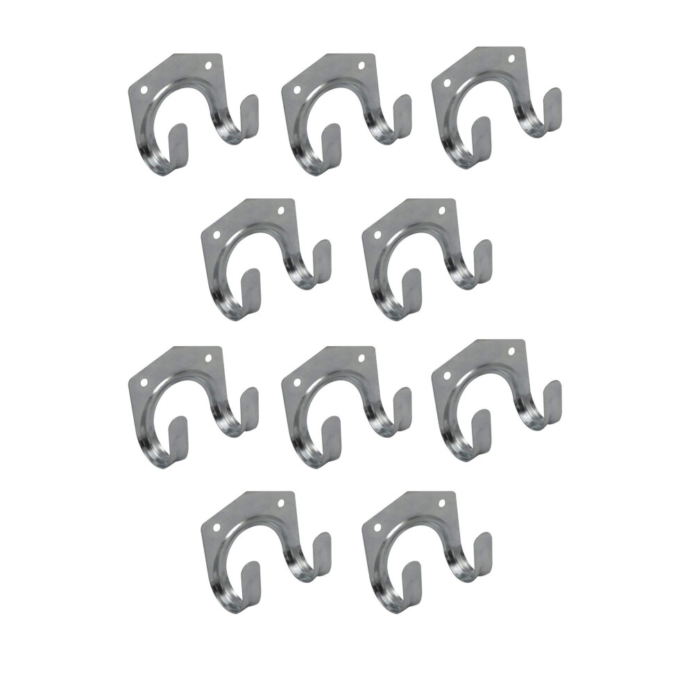(10) Garden Mile 5pc Steel Large Hooks For Hanging Heavy Duty Garage Storage Durable Shed Hooks For Garden Tools Storage Indoor And Outdoor