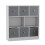 URBN Living (White Bookcase, Light Grey Drawer) Asymmetrical 8 Cube Bookcase Shelf Storage Unit with 6 Fabric Drawer Inserts 2