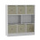 URBN Living (White Bookcase, Beige Drawer) Asymmetrical 8 Cube Bookcase Shelf Storage Unit with 6 Fabric Drawer Inserts 2