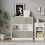 URBN Living (White Bookcase, Beige Drawer) Asymmetrical 8 Cube Bookcase Shelf Storage Unit with 6 Fabric Drawer Inserts 5