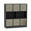 URBN Living (Black Bookcase, Beige Drawer) Asymmetrical 8 Cube Bookcase Shelf Storage Unit with 6 Fabric Drawer Inserts 2