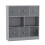 URBN Living (Grey Bookcase, Light Grey Drawer) Asymmetrical 8 Cube Bookcase Shelf Storage Unit with 6 Fabric Drawer Inserts 2
