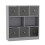 URBN Living (Grey Bookcase, Dark Grey Drawer) Asymmetrical 8 Cube Bookcase Shelf Storage Unit with 6 Fabric Drawer Inserts 2