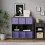 URBN Living (Black Bookcase, Lilac Drawer) Asymmetrical 8 Cube Bookcase Shelf Storage Unit with 6 Fabric Drawer Inserts 5