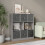 URBN Living (Grey Bookcase, Dark Grey Drawer) Asymmetrical 8 Cube Bookcase Shelf Storage Unit with 6 Fabric Drawer Inserts 4