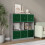 URBN Living (Grey Bookcase, Green Drawer) Asymmetrical 8 Cube Bookcase Shelf Storage Unit with 6 Fabric Drawer Inserts 4
