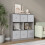 URBN Living (Grey Bookcase, White Drawer) Asymmetrical 8 Cube Bookcase Shelf Storage Unit with 6 Fabric Drawer Inserts 4