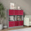 URBN Living (Grey Bookcase, Fuchsia Drawer) Asymmetrical 8 Cube Bookcase Shelf Storage Unit with 6 Fabric Drawer Inserts 4