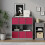 URBN Living (Grey Bookcase, Fuchsia Drawer) Asymmetrical 8 Cube Bookcase Shelf Storage Unit with 6 Fabric Drawer Inserts 5
