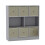 URBN Living (Grey Bookcase, Beige Drawer) Asymmetrical 8 Cube Bookcase Shelf Storage Unit with 6 Fabric Drawer Inserts 2