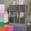 URBN Living (Grey Bookcase, Fuchsia Drawer) Asymmetrical 8 Cube Bookcase Shelf Storage Unit with 6 Fabric Drawer Inserts 1