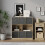 URBN Living (Oak Bookcase, Dark Grey Drawer) Asymmetrical 8 Cube Bookcase Shelf Storage Unit with 6 Fabric Drawer Inserts 5