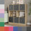 URBN Living (Oak Bookcase, Orange Drawer) Asymmetrical 8 Cube Bookcase Shelf Storage Unit with 6 Fabric Drawer Inserts 1