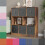 URBN Living (Rustic Brown Bookcase, Beige Drawer) Asymmetrical 8 Cube Bookcase Shelf Storage Unit with 6 Fabric Drawer Inserts 1