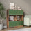 URBN Living (Rustic Brown Bookcase, Pastel Green Drawer) Asymmetrical 8 Cube Bookcase Shelf Storage Unit with 6 Fabric Drawer Inserts 4