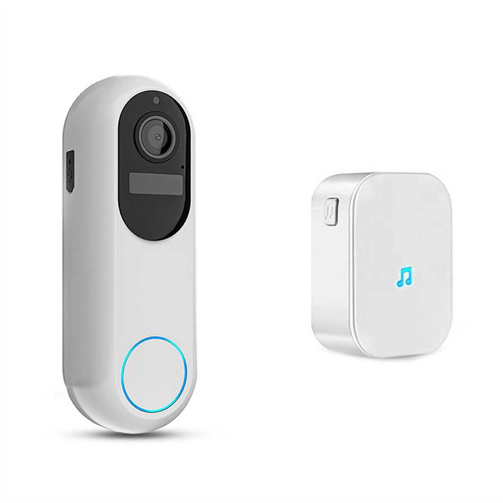 White 1080P Smart Wireless Video Doorbell Camera Wireless Smart Video
