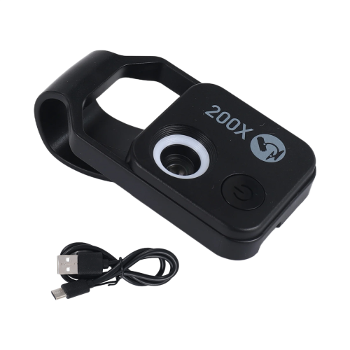 200X Magnification Microscope Lens NO CPL Mobile LED black 2